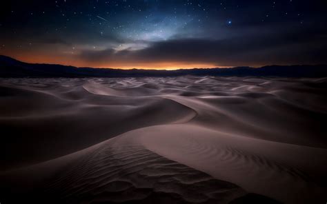 Wallpaper Desert, night, starry 1920x1200 HD Picture, Image