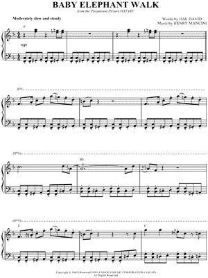 "Baby Elephant Walk" Sheet Music - 20 Arrangements Available Instantly ...