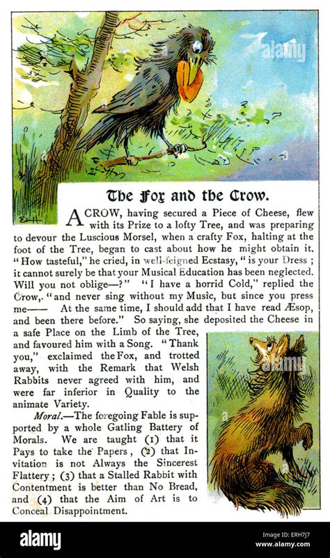 The Fox and the Crow - fable originally by Aesop. Aesop (Esop), Greek writer, c. 620-564 BCE ...