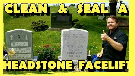 DIY 15 🛠 How to Clean & Seal a Headstone⚰A Tombstone Tutorial👼 - YouTube