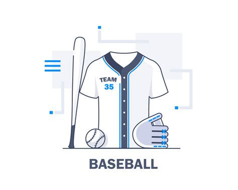 Baseball uniform and equipment,flat design icon vector illustration ...