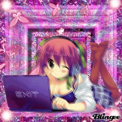 Anime Girl On Laptop