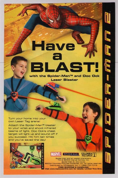 SPIDER-MAN 2 Laser Blaster PRINT AD laser tag toy advertisement 2004