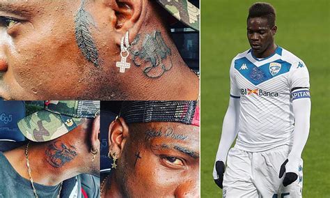 Mario Balotelli shows off five new tattoos, with the striker getting ...