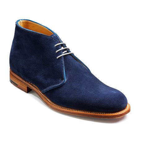 Handmade men Navy blue Suede dress Boot Mens Suede shoes Mens Chukka boots - Boots