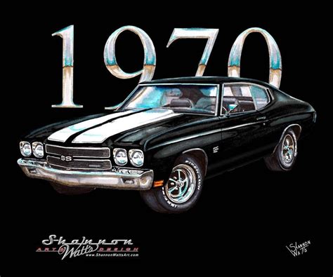 1970 Black Chevelle SS Blanket | Shannon Watts Art & Design