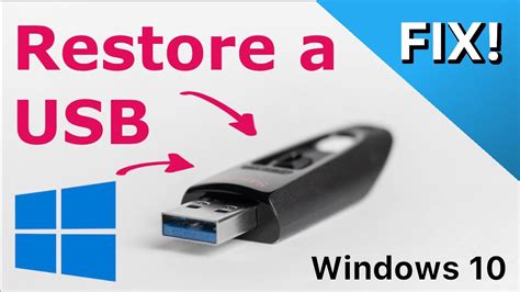 How to Fix, Restore, or Repair a USB Flash Disk/Drive on Windows 10 (NO data recovery) - YouTube