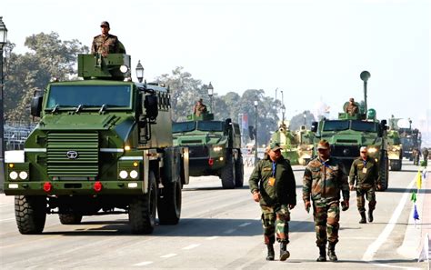 Indian Army vehicle during a dress rehearsal