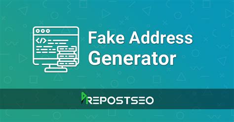 Fake Address Generator - Street, City, State & Zip code