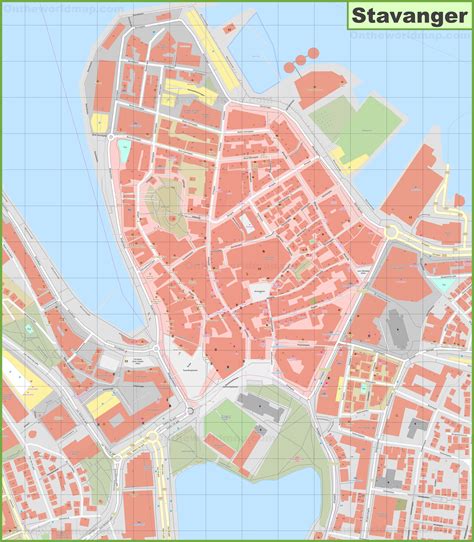 Stavanger city center map