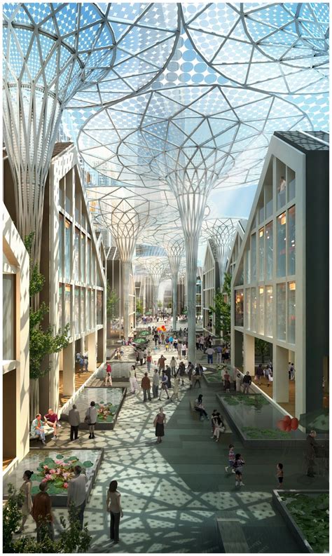 Indoor Aisle Within Plaza | Architecture rendering, 3d architectural ...