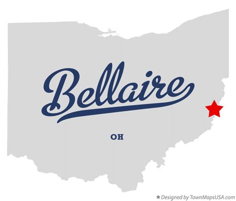 Map of Bellaire, OH, Ohio