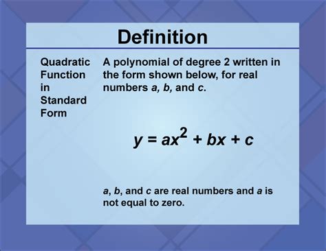 Quadratic Definition