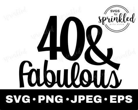 Forty svg Printable 1981 svg 40th birthday svg 40 and fabulous svg Straight Outta My Forties svg ...