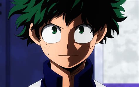 Download wallpapers Midoriya Izuku, portrait, manga, My Hero Academia, close-up, Boku no Hero ...