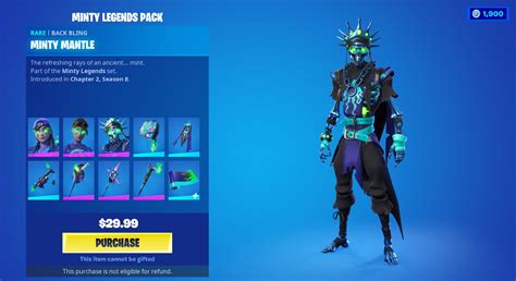 Everything Included With The Fortnite Minty Legends Pack - Prima Games