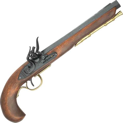 18th C. Black Kentucky Flintlock Pistol