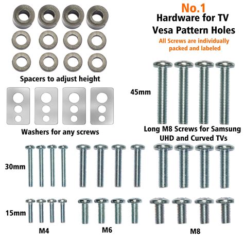 CONDOMOUNTS Universal TV Mounting Hardware Pack Fits All TVs Includes ...