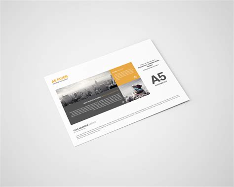 A5 Landscape Flyer Mockup