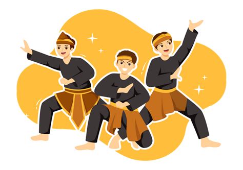 Pencak Silat Illustration - Free Download Sports & Games Illustrations | IconScout