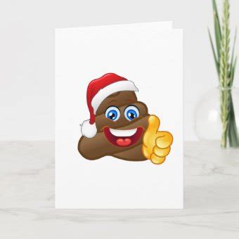 Wacky Brilliant Santa Poop Emoji Holiday Card | Zazzle