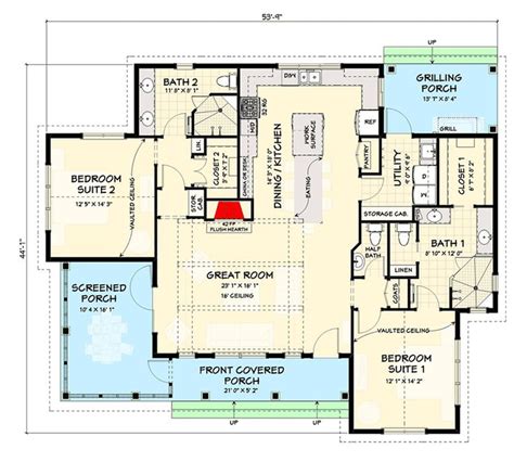 Floor Plans With Two Master Suites - Good Colors For Rooms