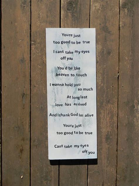 Too Good To Be True Lyrics Wood Sign Wood Wall Art Rustic | Etsy | Family wall art, Wood signs ...