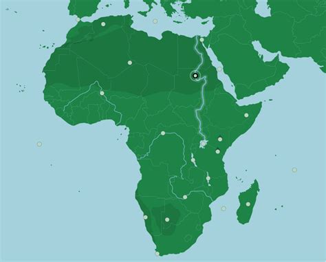 Labeled Physical Features Map Of Africa