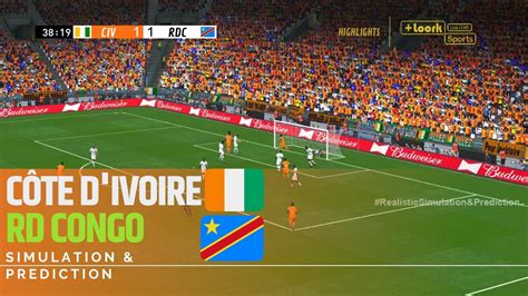 Ivory Coast vs DR Congo Semi Final | African Cup 2023 • Simulation ...