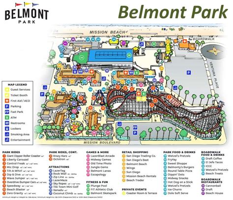 Belmont Park Map | San Diego - Ontheworldmap.com