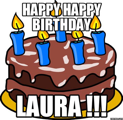 Happy Birthday Laura Clipart - Png Download - Full Size Clipart (#2462748) - PinClipart