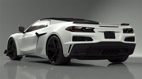 White Chevy Corvette Z06 2023 Cabriolet 3D model - TurboSquid 2101480