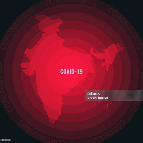 India Map With The Spread Of Covid19 Coronavirus Outbreak Stock ...