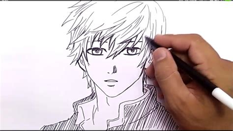 Cara Gambar Sketsa Anime Cowok - IMAGESEE