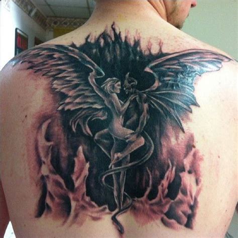 half angel half devil tattoo designs - conversionvanrentalatlanta