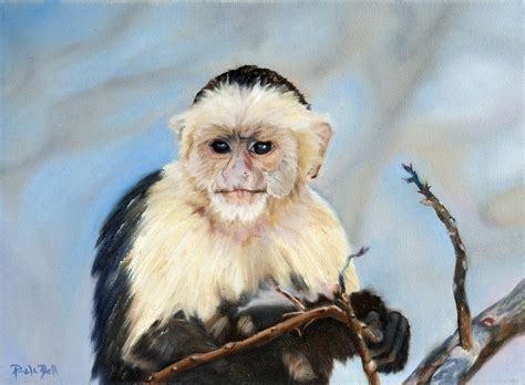 Capuchin Monkey Painting by Pamela Bell