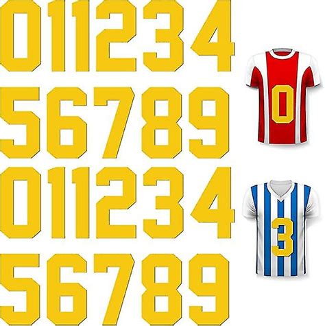 20 Pieces Iron On Numbers T Shirt Heat Transfer Numbers 0 To 9 Jersey Numbers Soft Iron On ...
