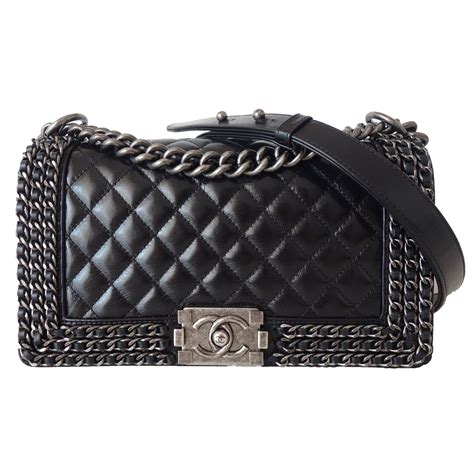 LIMITED EDITION CHANEL BOY Black Leather ref.57433 - Joli Closet