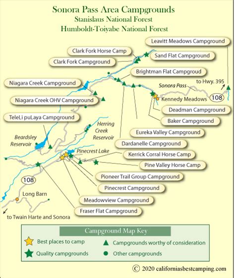 Sonora Pass Campground Map