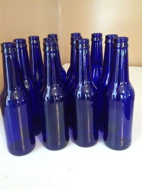 *Lot Of 12* Blue (cobalt) Glass Bottles | Cobalt glassware, Cobalt ...