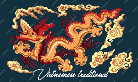 Premium Vector | Vietnamese traditional decoration, vietnamese dragon ...