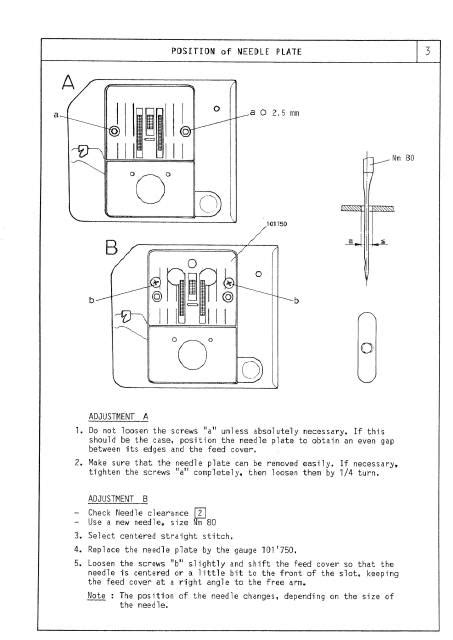 Elna 5000 Sewing Machine Service-Parts Manual