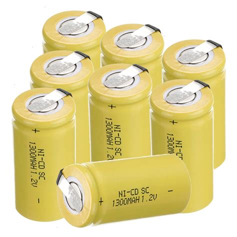 Lowest price 8 piece SC battery 1.2v batteries rechargeable 1300mAh nicd battery for power tools ...