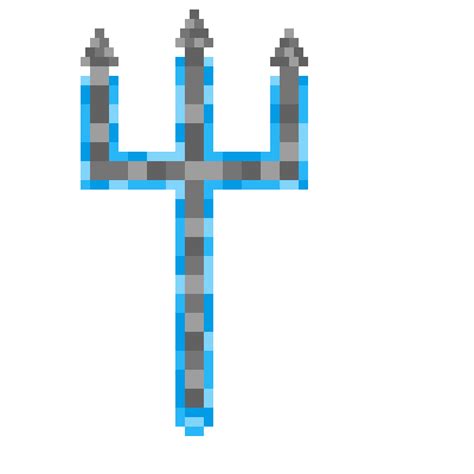 Pixilart - Minecraft Trident by finlandpixels