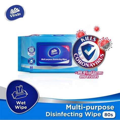 Vinda Multipurpose Disinfecting Antibacterial Properties Wipes 80s | Lazada