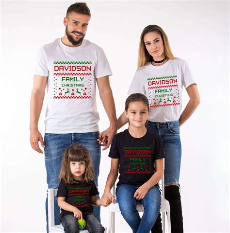 Ugly Christmas Family Shirt, Custom Name, Christmas Family Shirts ...