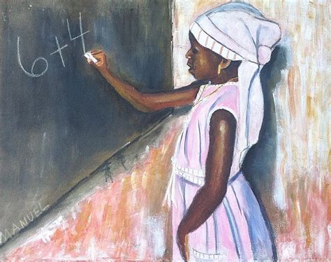 School Girl Painting by Desmond Manuel - Fine Art America