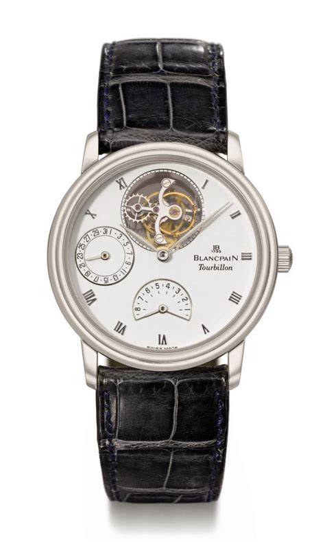 Blancpain. A fine limited edition platinum tourbillon wristwatch with ...