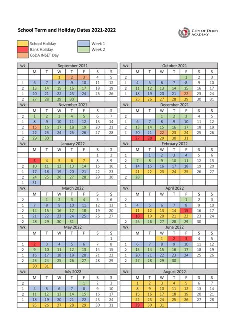 School Day Timings - City of Derby Academy