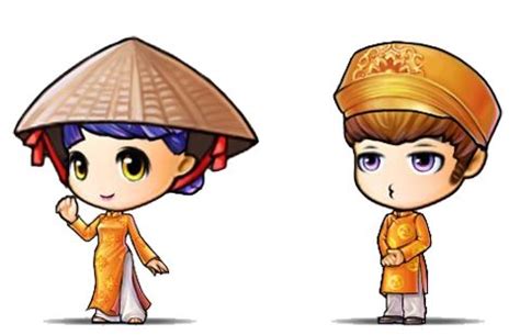 chibi Ao Dai VN | Chibi, Việt nam, Ảnh hoạt hình chibi